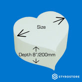 8 inch / 200mm Deep Heart Cake Dummies