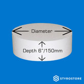 6 inch / 150mm Deep Round Cake Dummies