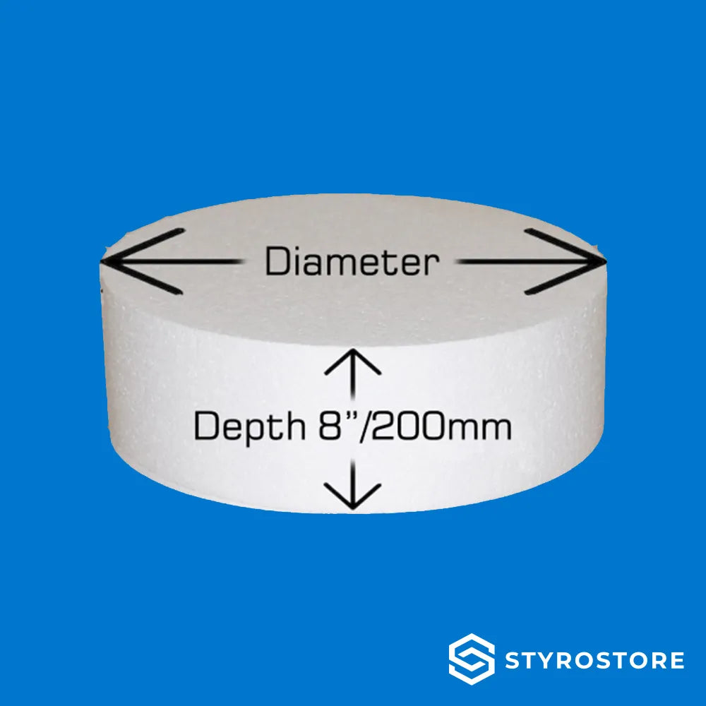 8 inch / 200mm Deep Round Cake Dummies