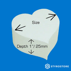 1 inch / 25mm Deep Heart Shape Cake Dummy