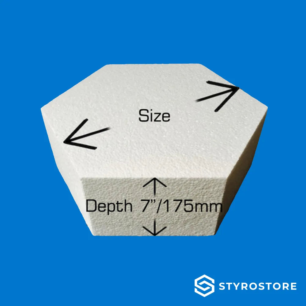 7 inch / 178mm Deep Hexagon Cake Dummies