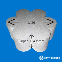 1 inch / 25mm Petal  Shape Dummy