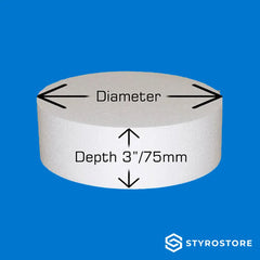 3 inch / 75mm Deep Round Cake Dummies