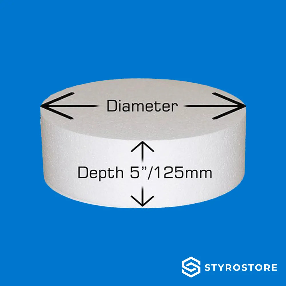 5 inch / 125mm Deep Round Cake Dummies